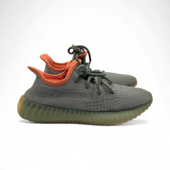yeezys green orange